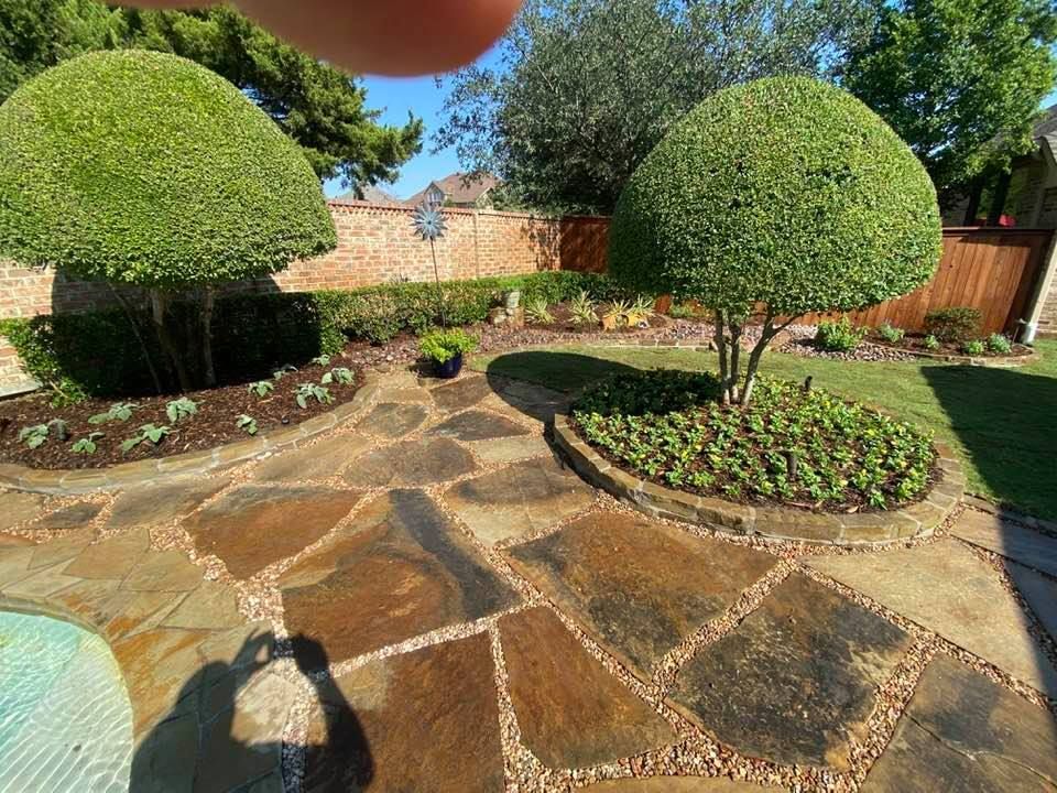 Beautiful front yard concrete