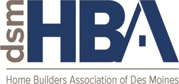 Logo for the Home Builders Association of Des Moines, featuring the text