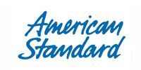 American Standard logo, blue script on a white background.