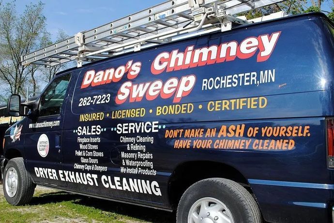 A blue service van