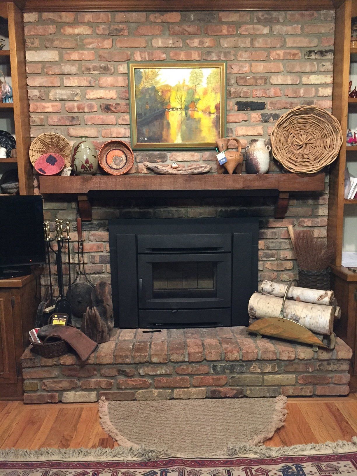 Stylish fireplace