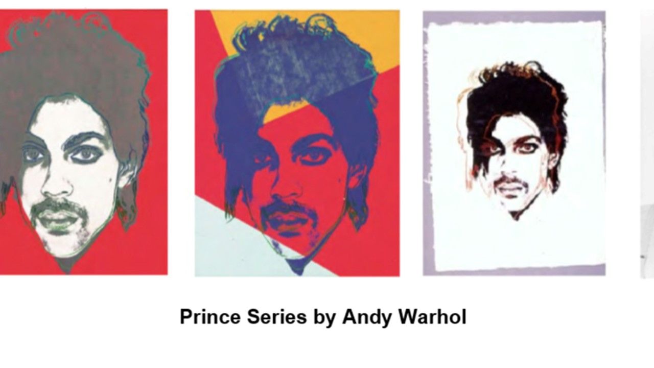 Three different portraits of prince by andy warhol