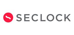 Logo of SECLOCK with a red circle and a white shape inside.