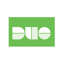 Green square with a white stylized “Duo” logo centered inside.