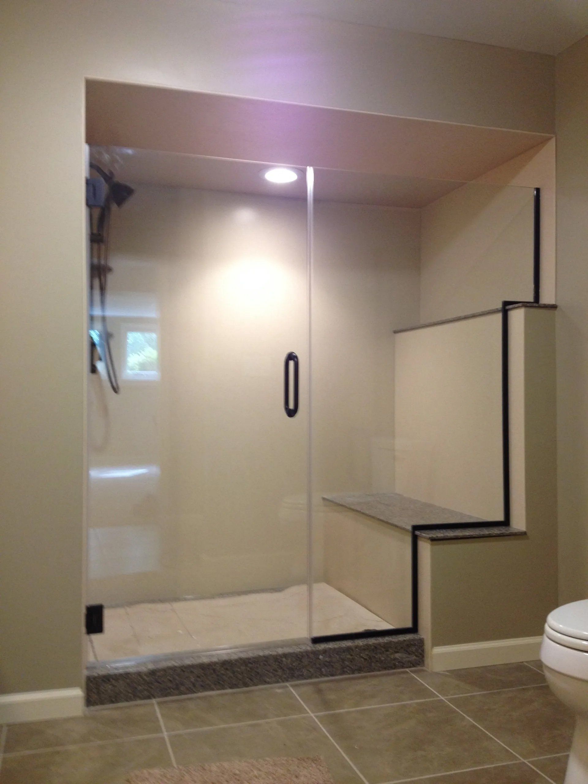 Bathroom shower glass