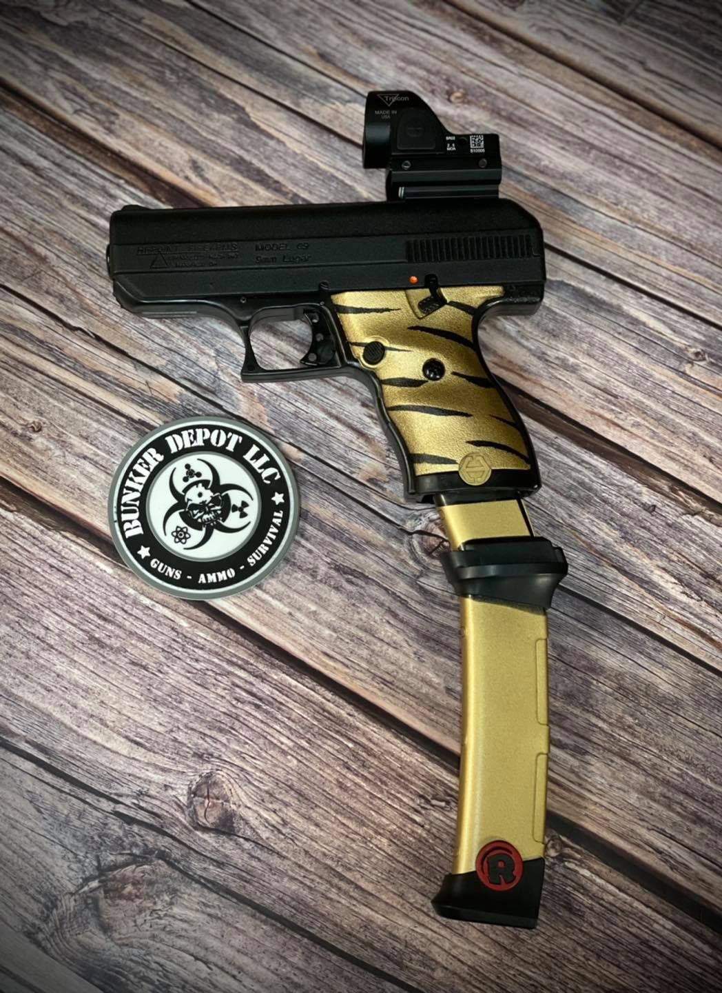 Gold tiger stripe gun
