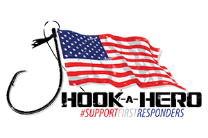 The logo for hook-a-hero supports first responders