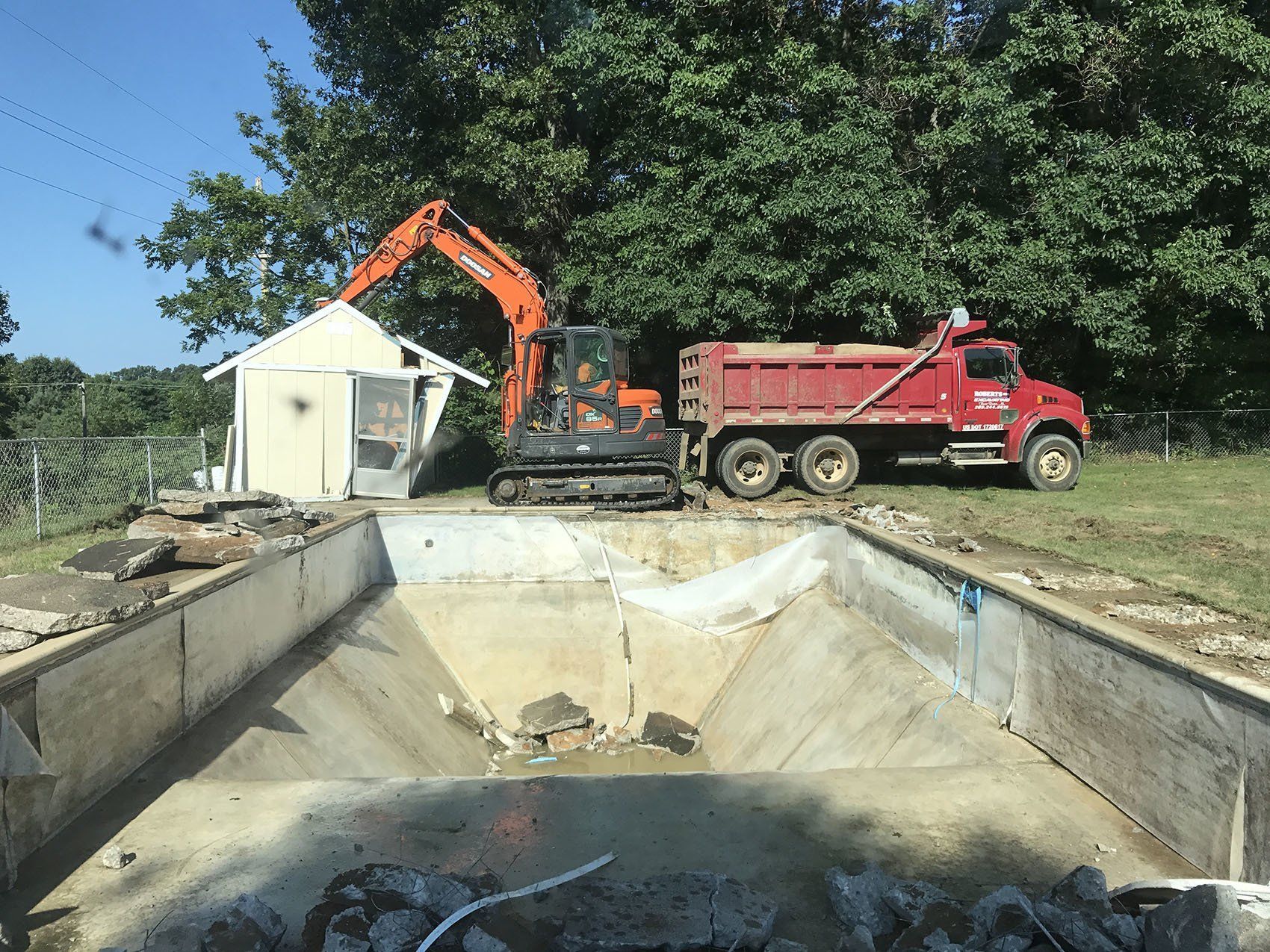 Pool demolition