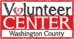 The logo for the volunteer center in washington county.