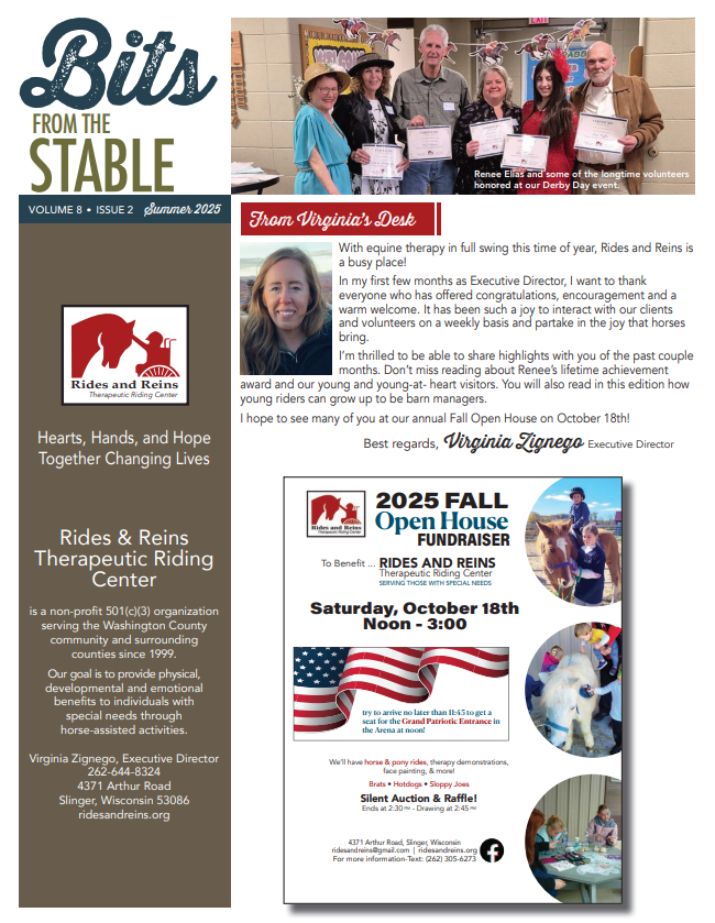 Summer 2025 newsletter page 1