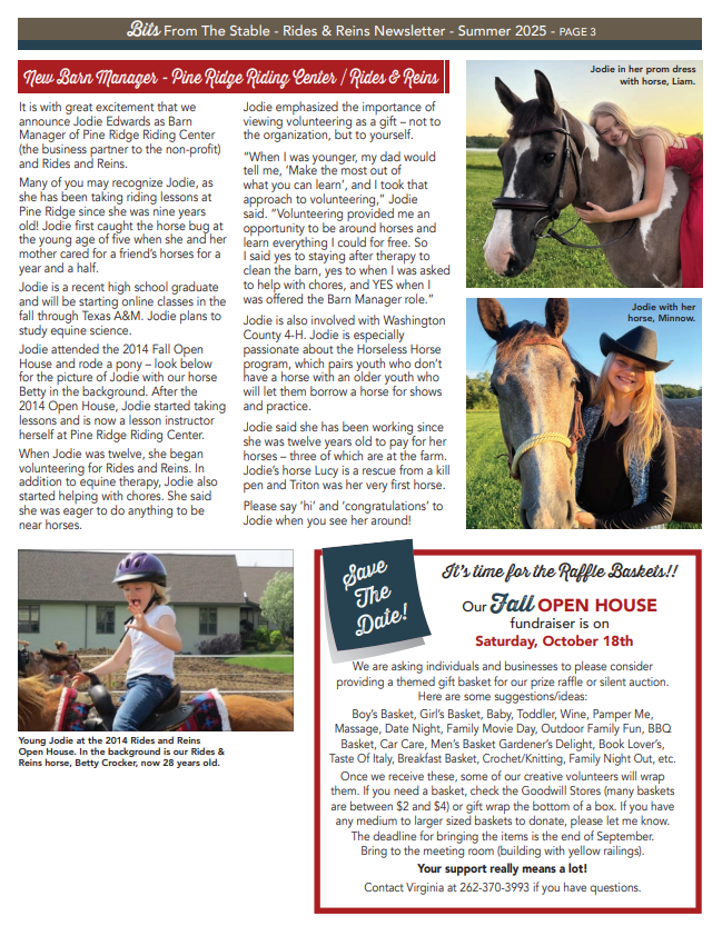 Summer 2025 newsletter page 3
