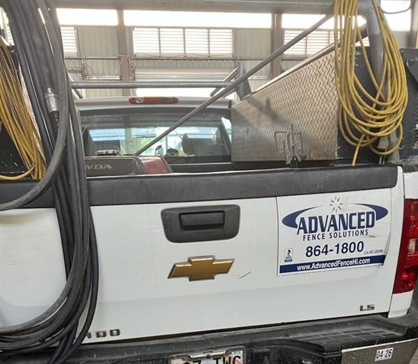 White pickup truck with 