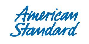 American Standard logo in blue script text