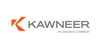 Orange and gray Kawneer logo with the text