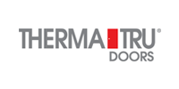 Therma-Tru Doors logo with gray text and a red door icon.
