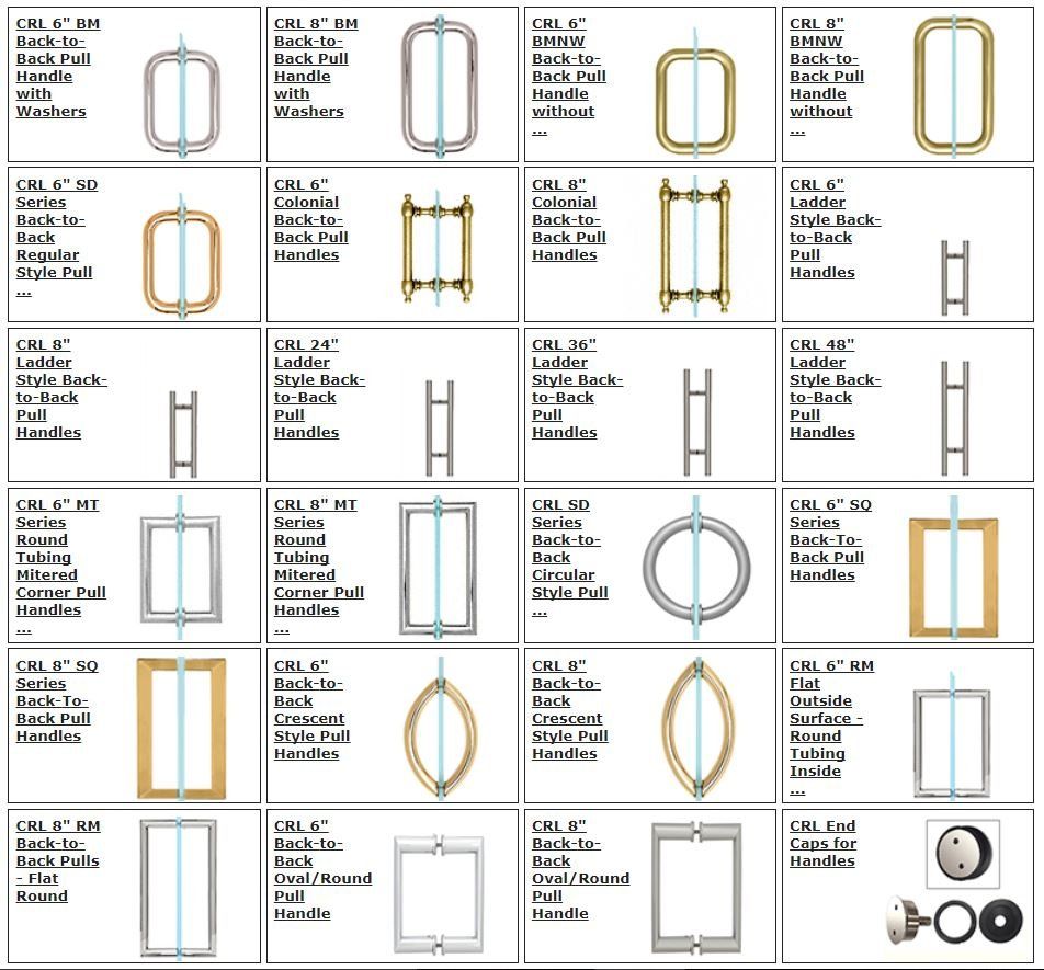 Different types of handles