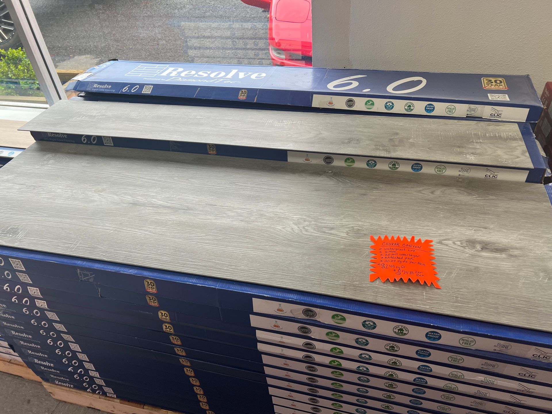 A bunch of tiles are sitting on top of each other on a table.