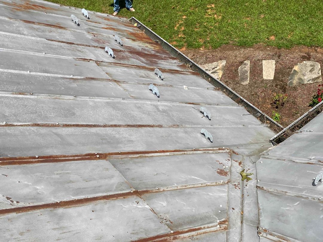 Orion School House roof before