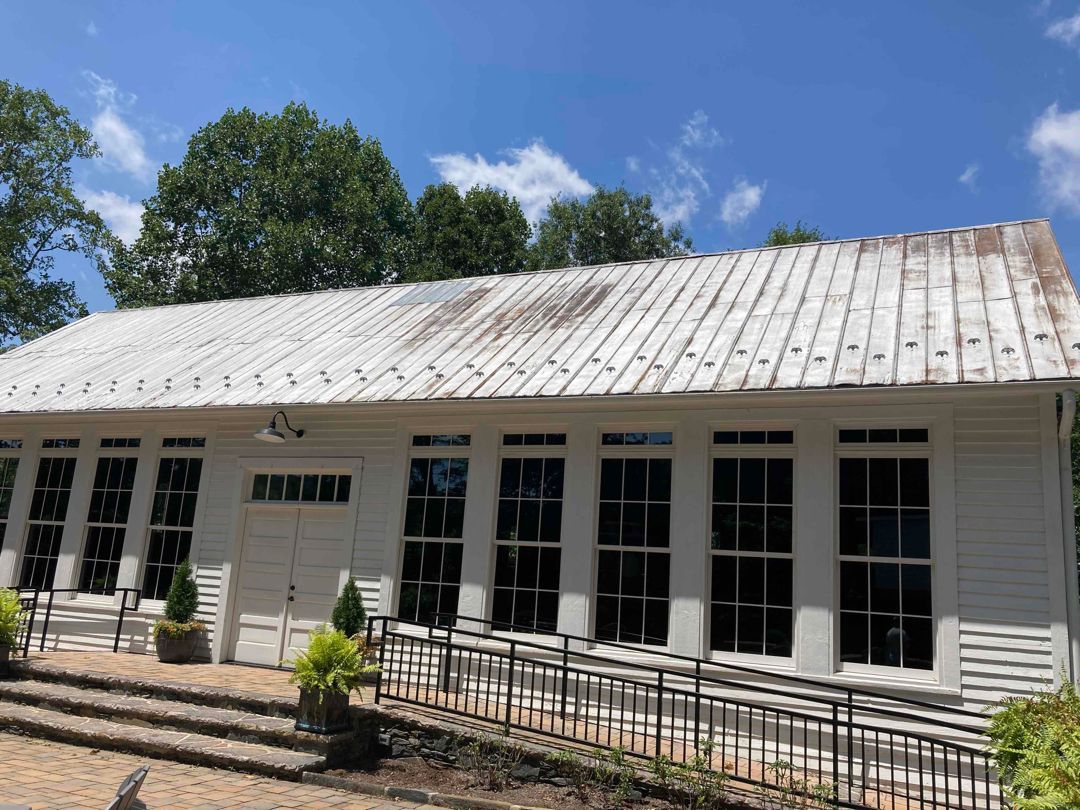 Orion School House roof before