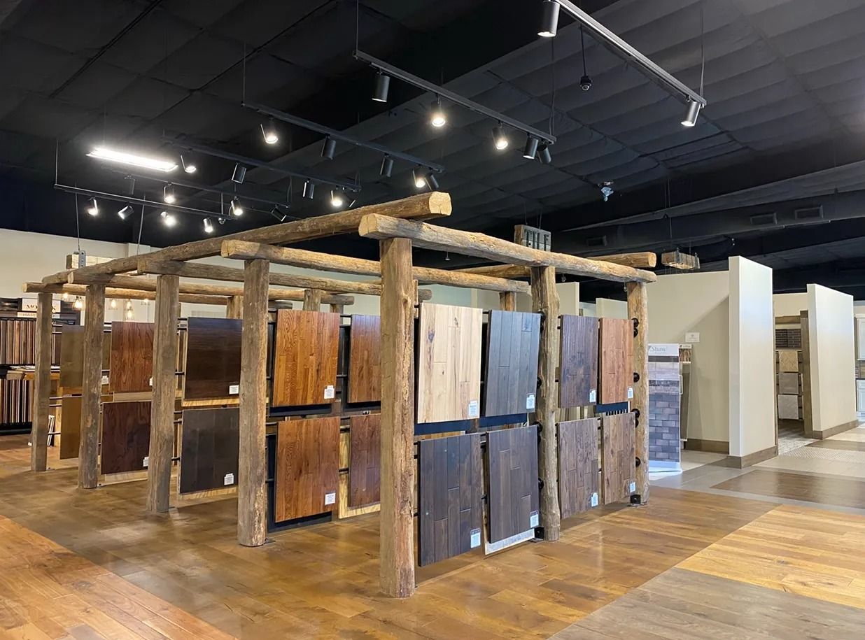 There are many different types of wood in this room.