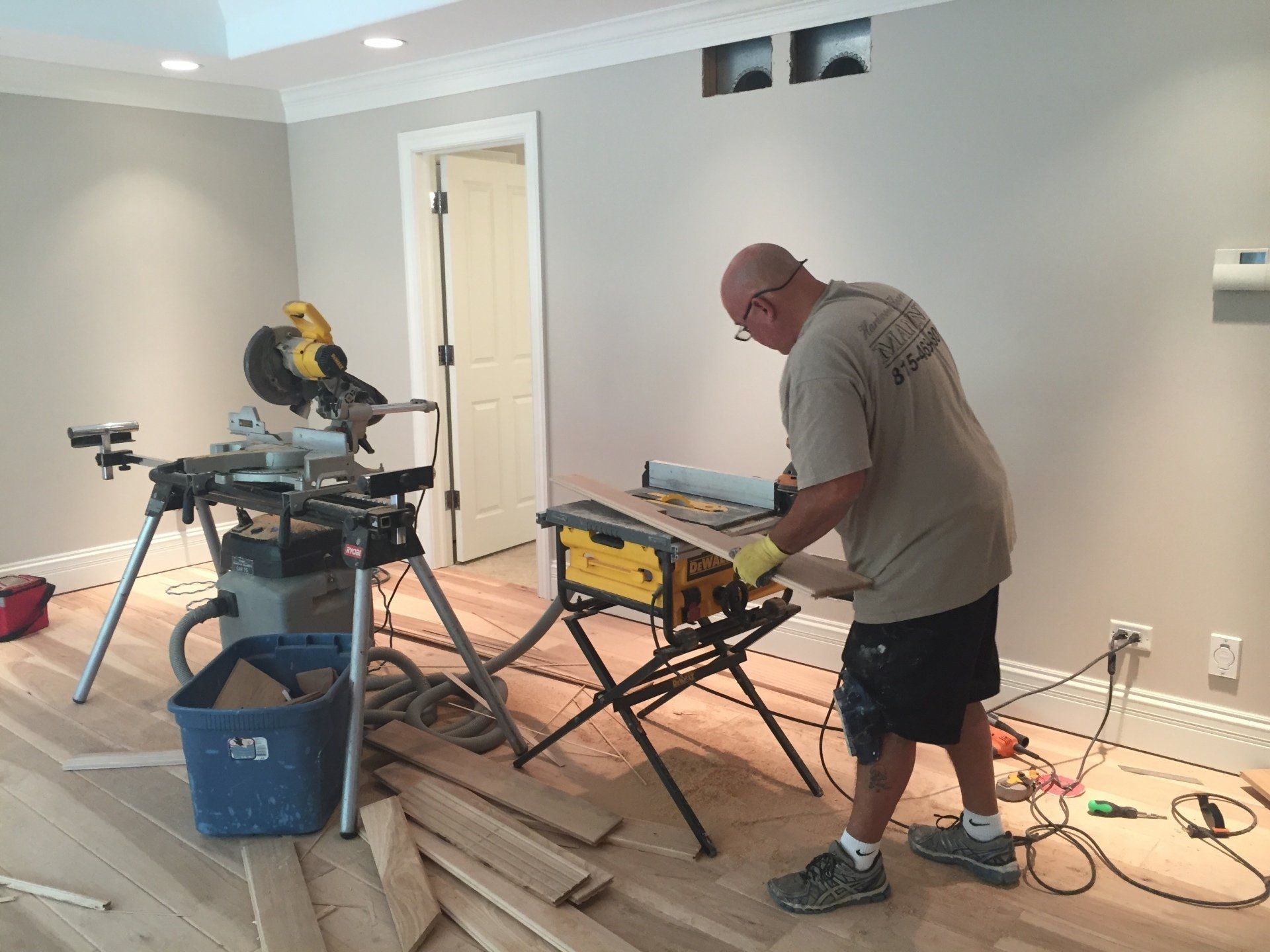 Hardwood flooring work