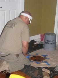 Hardwood flooring work