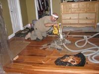 Hardwood flooring work