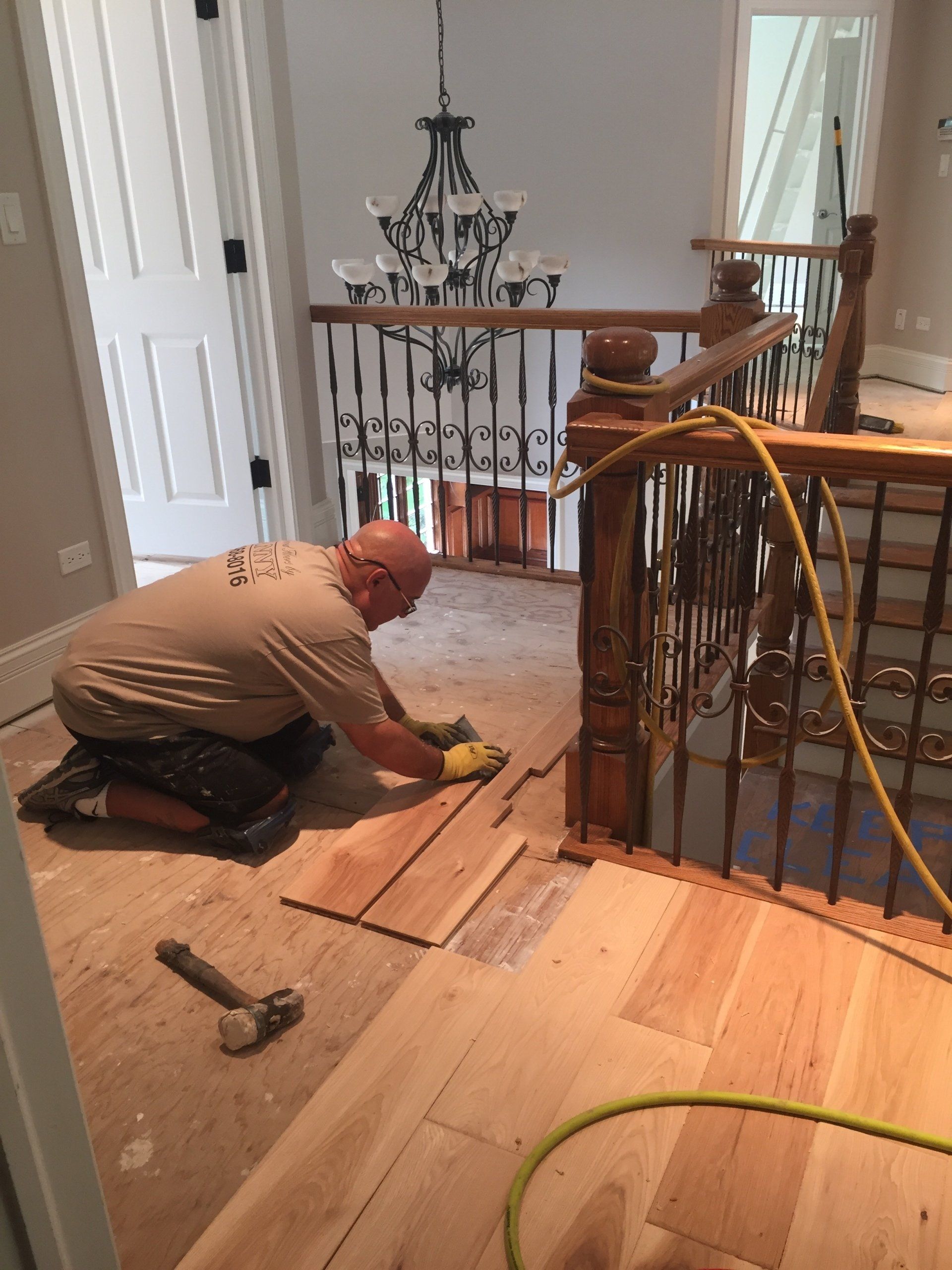 Hardwood flooring work