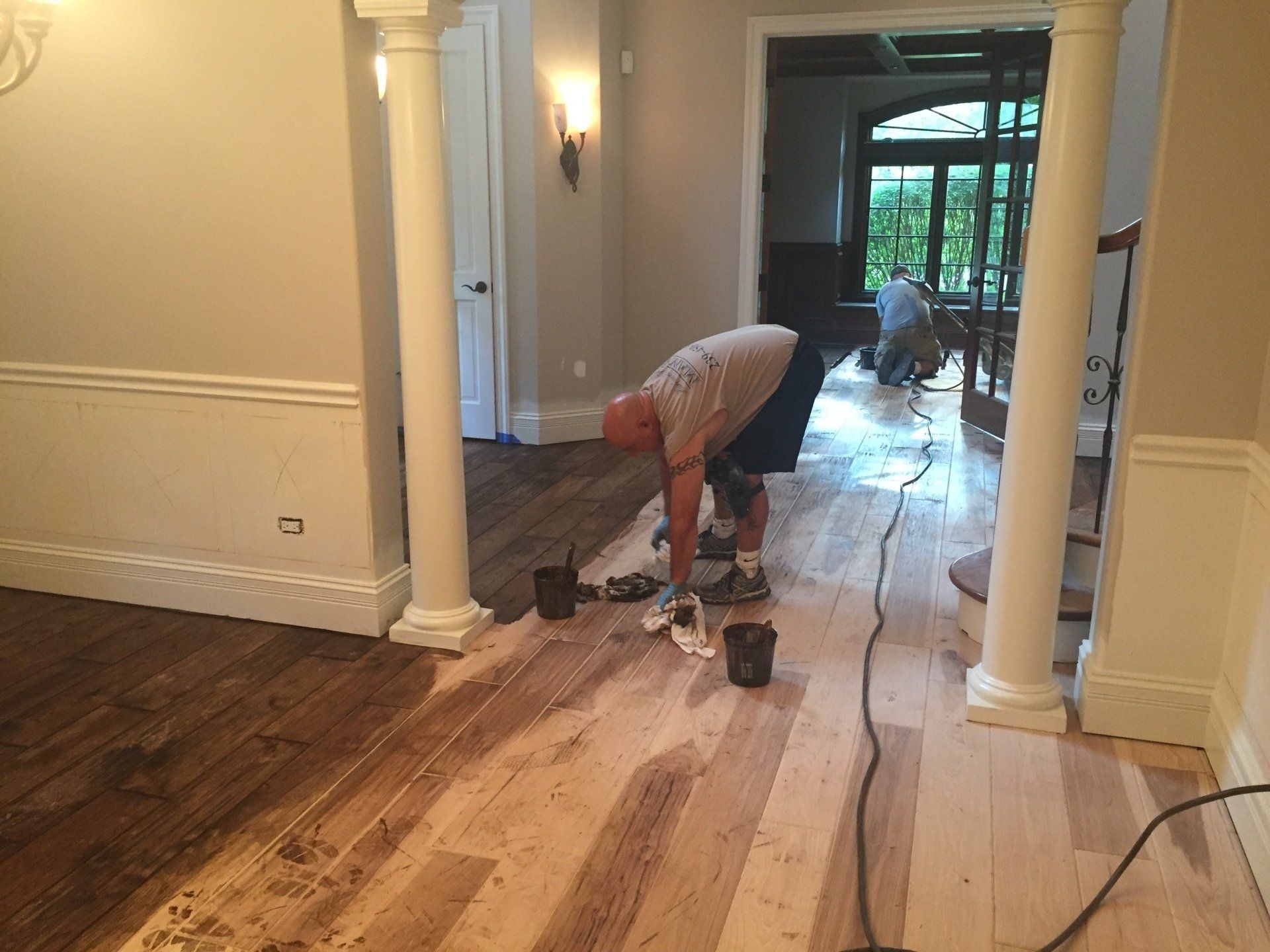 Hardwood flooring work