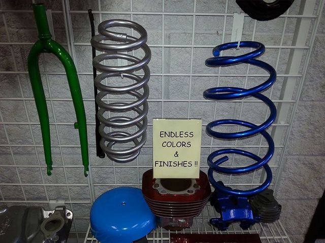 A sign that says endless colors and finishes on it