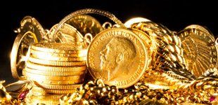 Gold coins and jewelry