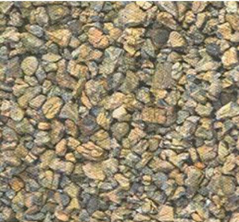 Gravel, small stones of varying sizes and colors, tan, brown, and gray.