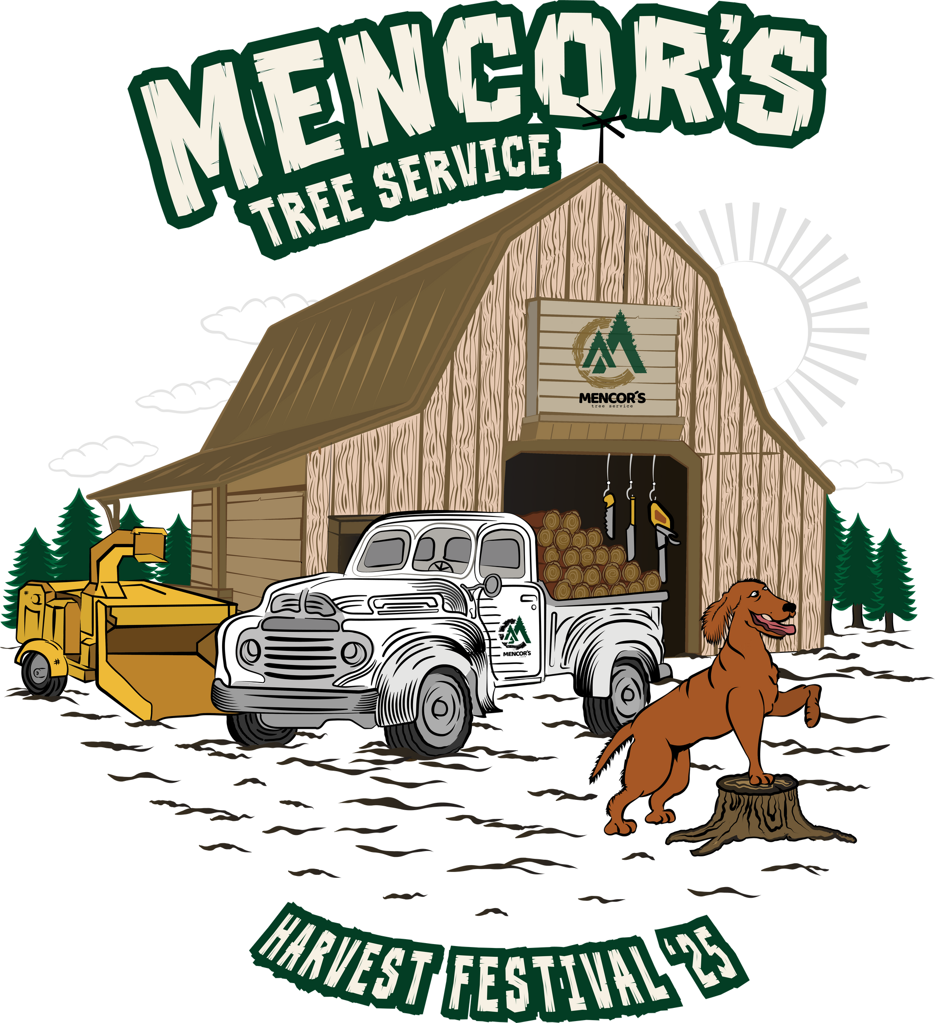 Mencor's Tree Service Harvest Festival '25 Logo