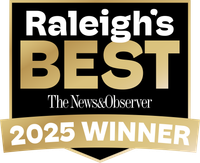 Raleigh's BEST award logo: gold and black banner with