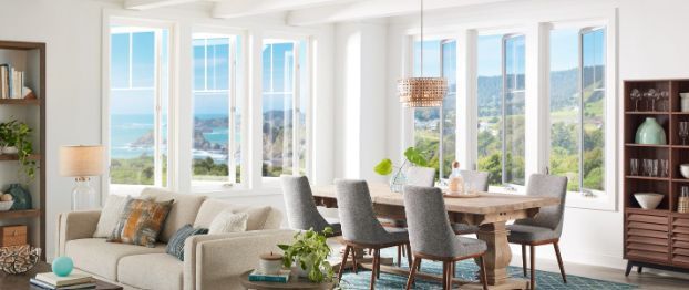 Beautiful living room and dining area