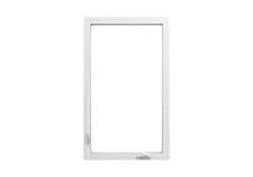 White rectangular window with a handle at the bottom.
