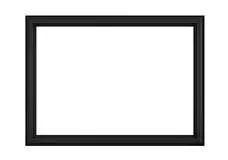 Black rectangular picture frame, empty white center.