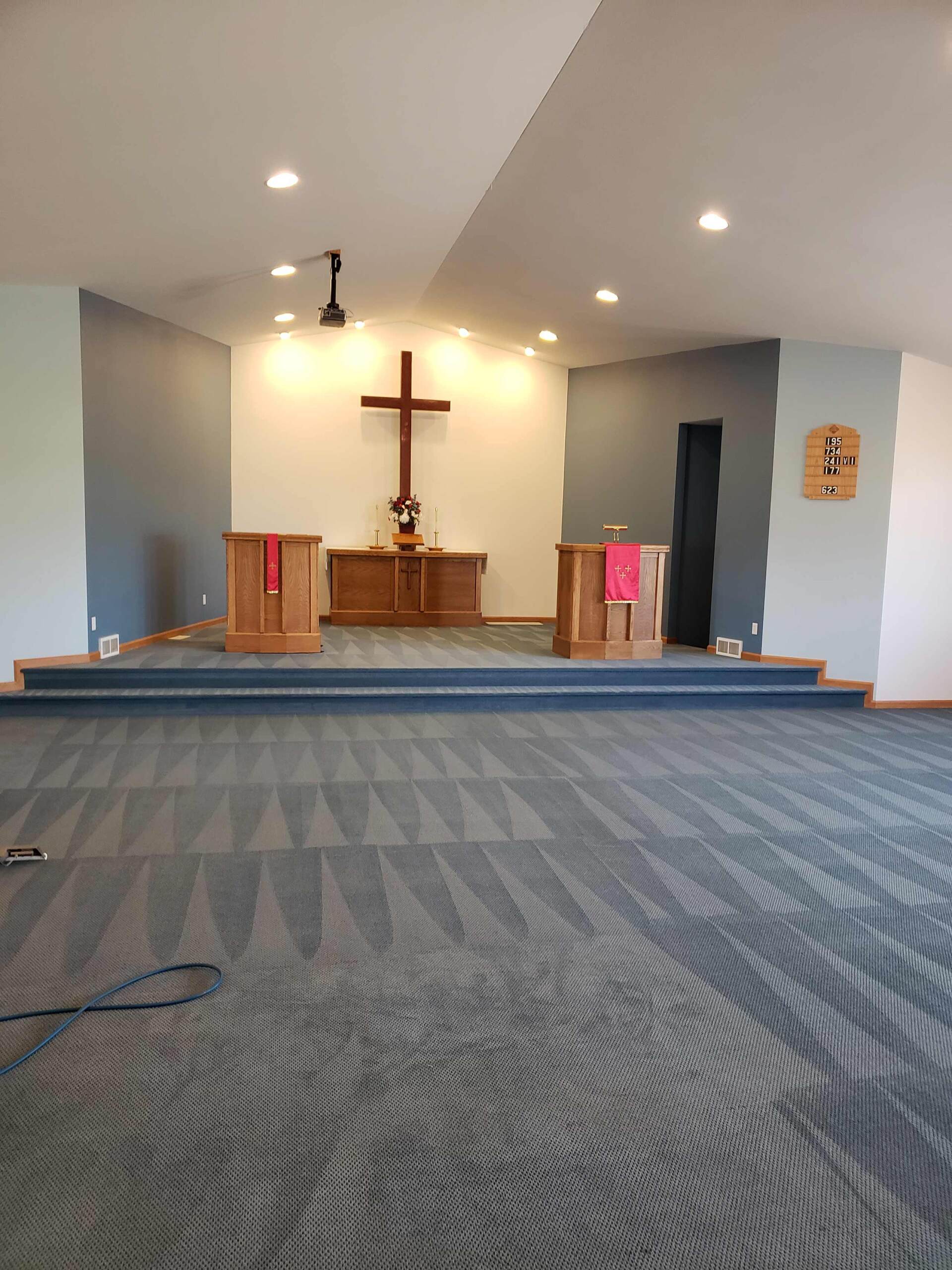 Carpet cleaning before