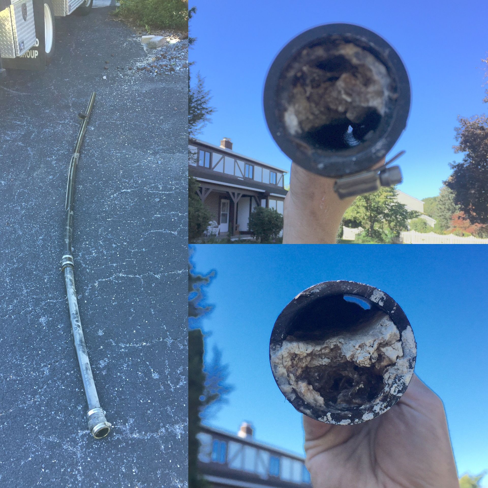 A person is holding a pipe that has a hole in it