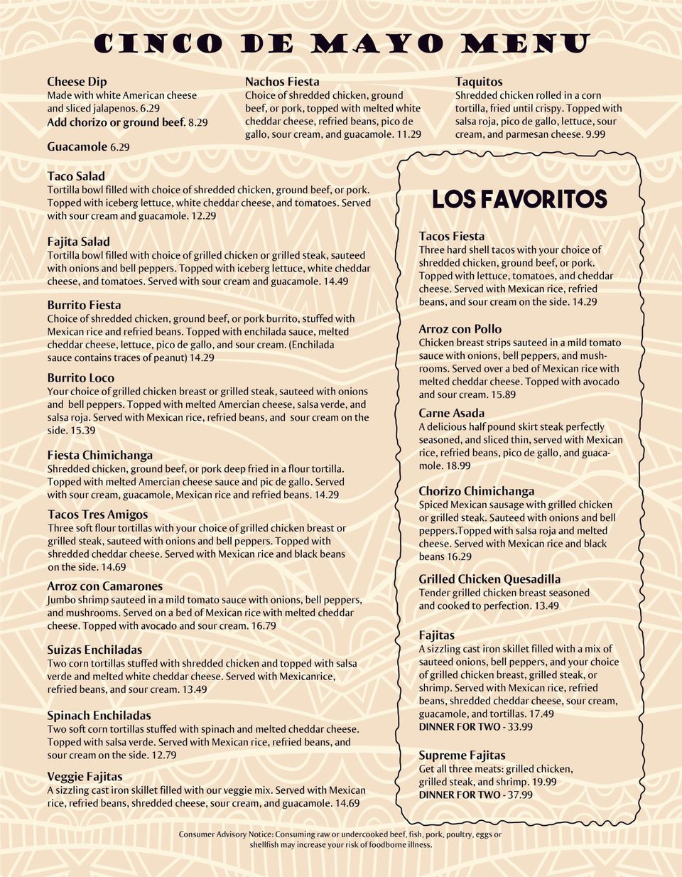 Fiesta Mexican Restaurant QR Menu Dartmouth, MA