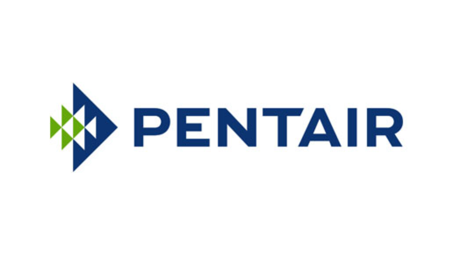 Pentair logo: blue arrow with green and white elements, blue text.