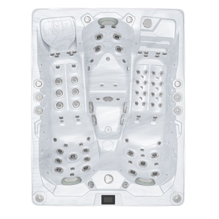 Clear plastic insole mold with multiple circular traction nodes on a white background