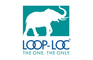Teal logo with a white elephant silhouette above the text 