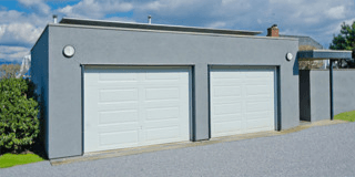 White garage doors