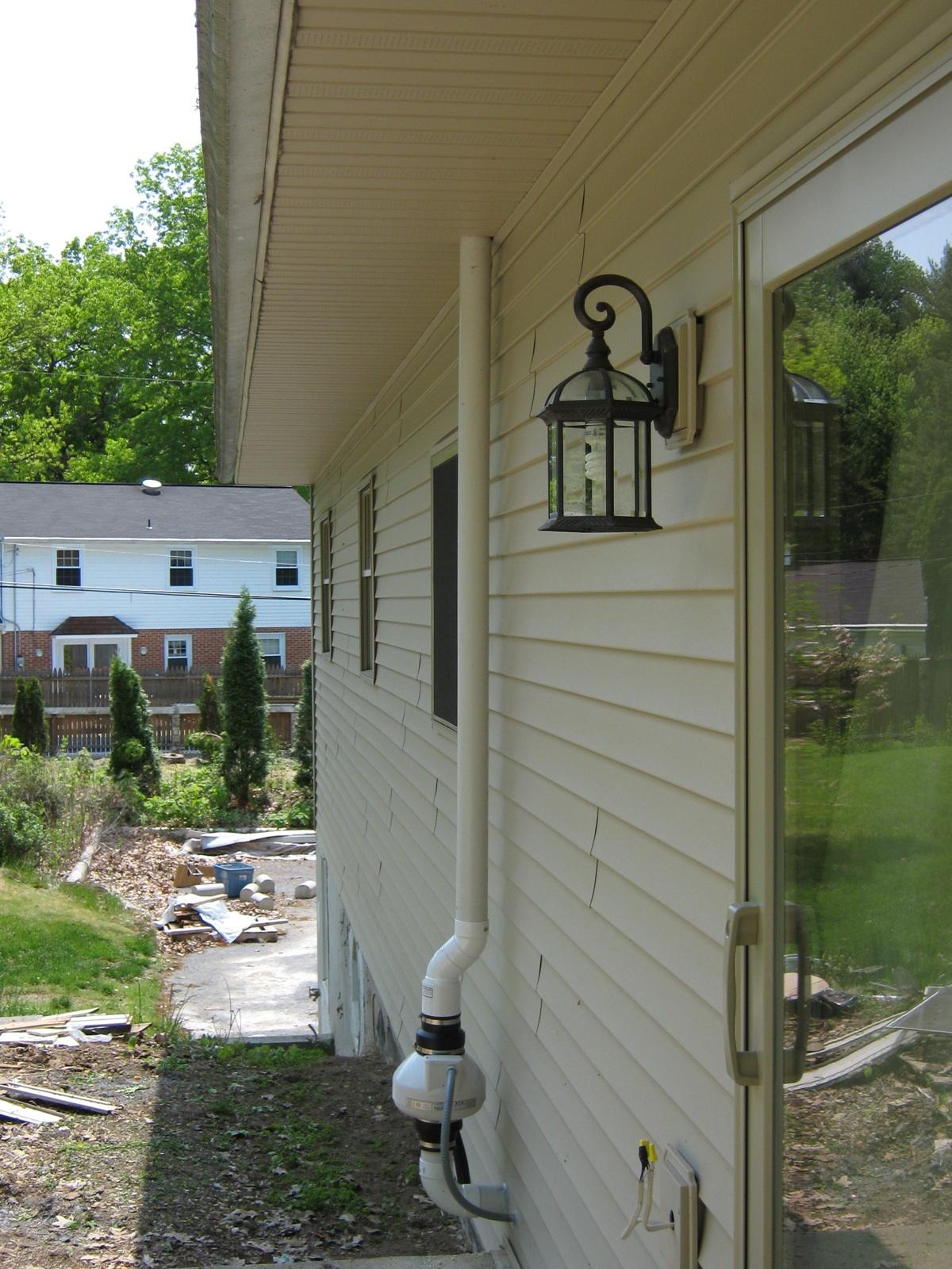 Radon mitigation product installed