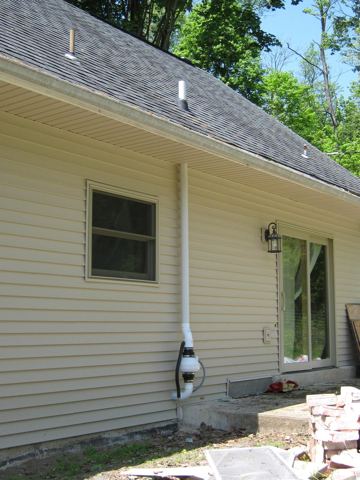 Radon mitigation product installed