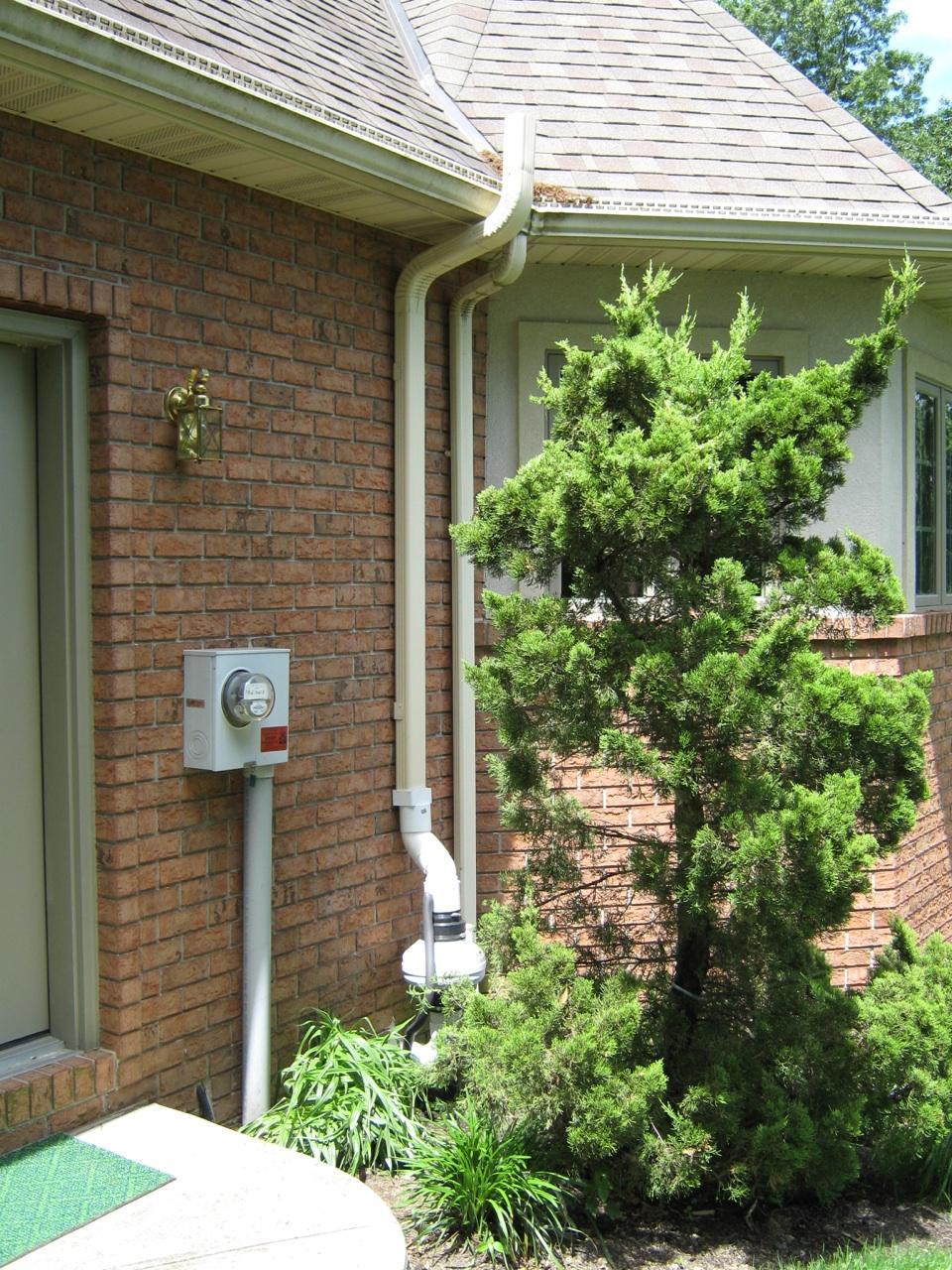 Radon mitigation product installed