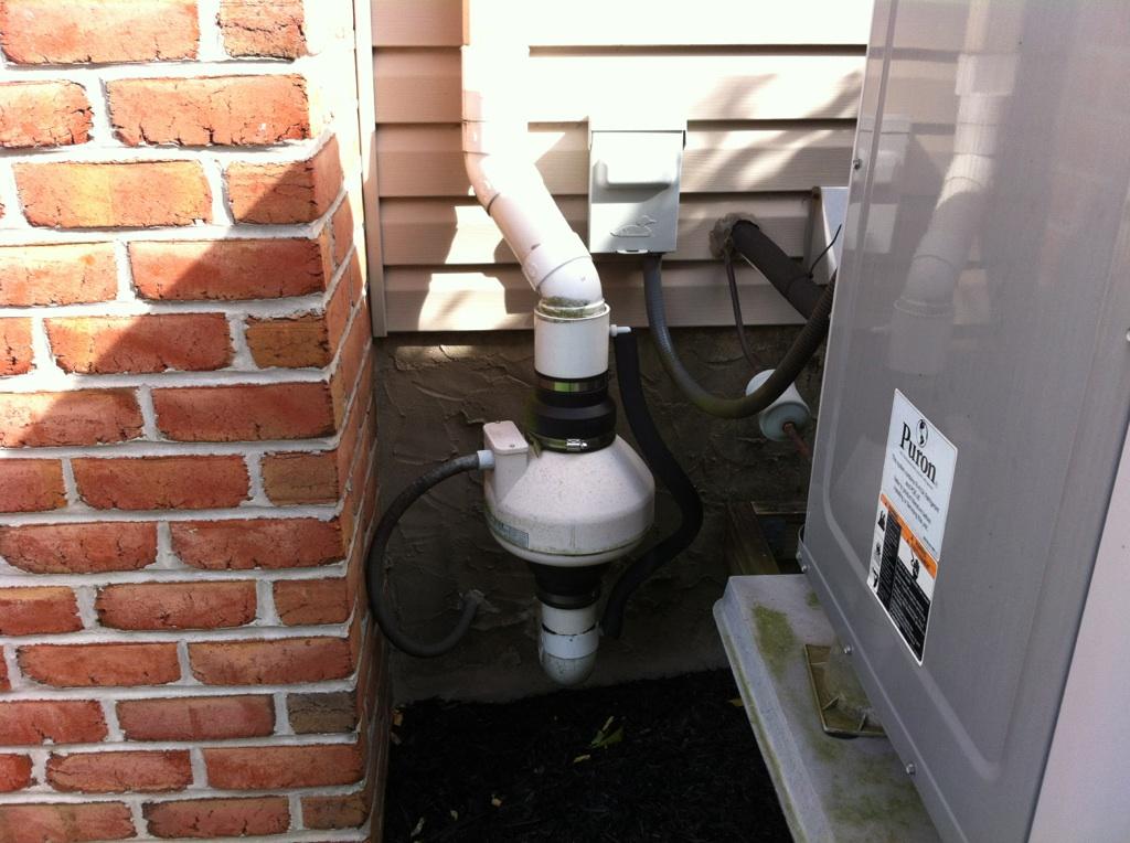 Radon mitigation product installed
