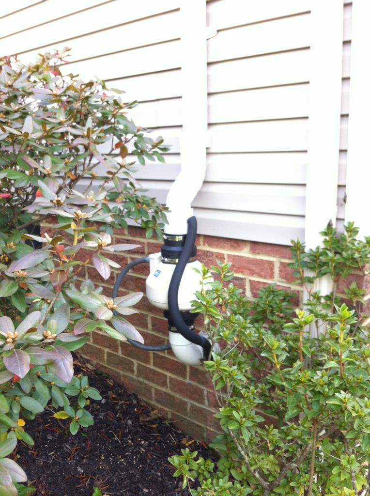 Radon mitigation product installed