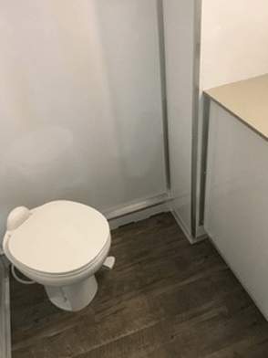 Clean portable toilets